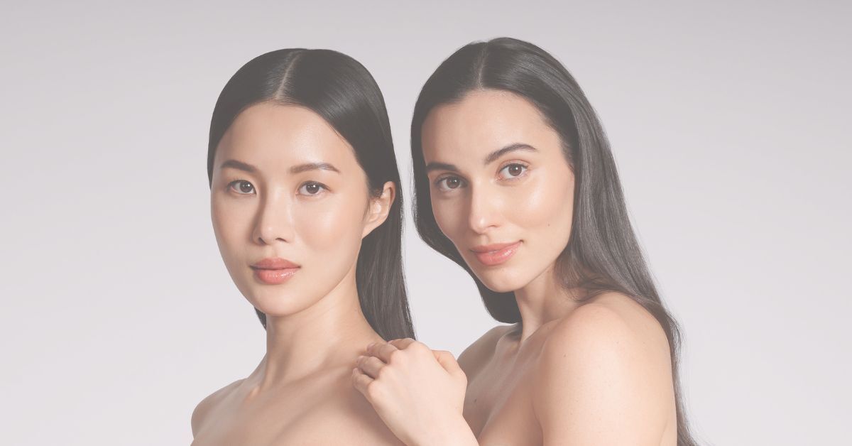 Female models beautiful skin